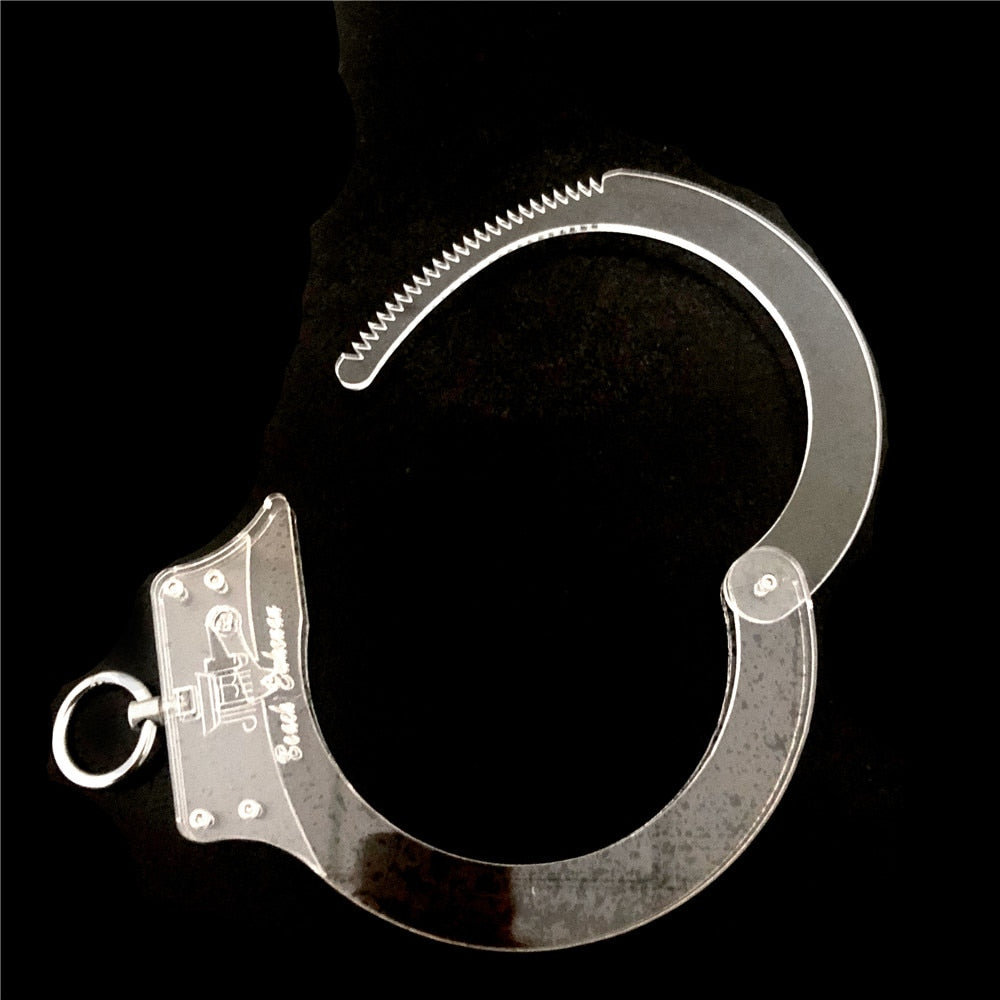 Latest Clear Crystal Adjustable Restraint Necklet Collar with Metal Ring Restraint Adult Bondage Bdsm Sex Toy for Male Female - buysextoyth