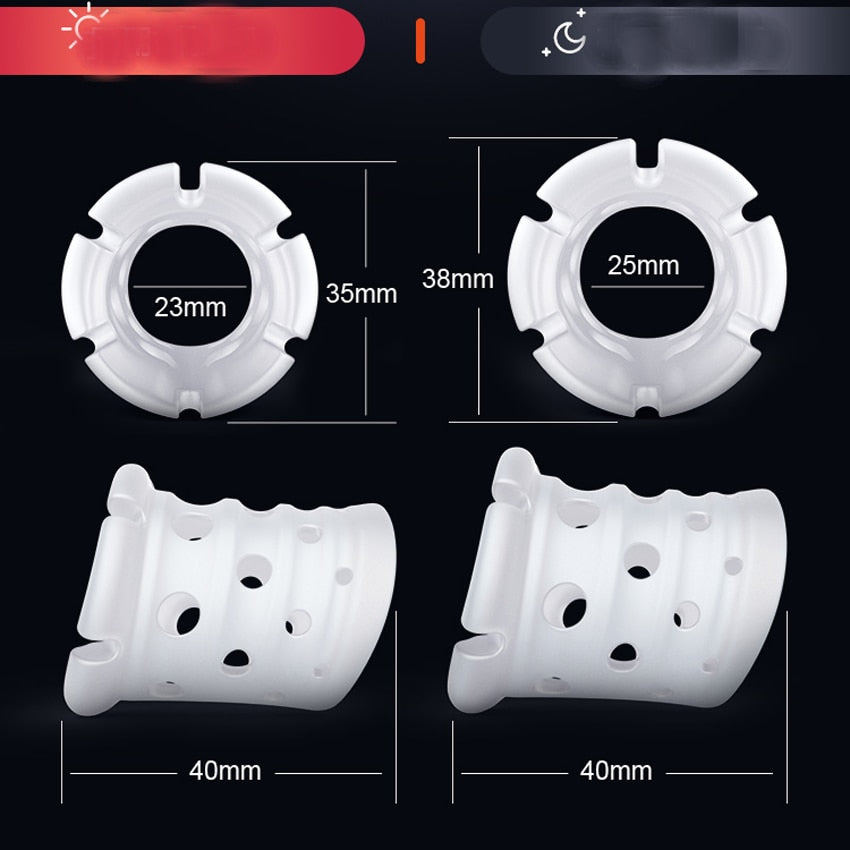Leten Foreskin Resistance Complex Ring Sex Toys for Men Male Lock Ring Correction Device Day Night Combination Adult Sex Product - buysextoyth