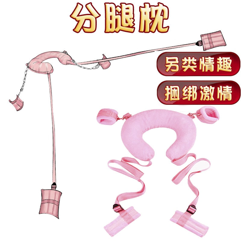 SM Bondage Restraints Slave Straps Pillow Sex Toys for Women Couples Handscuff Neck Ankle Cuffs Adult Games Sex Products - buysextoyth