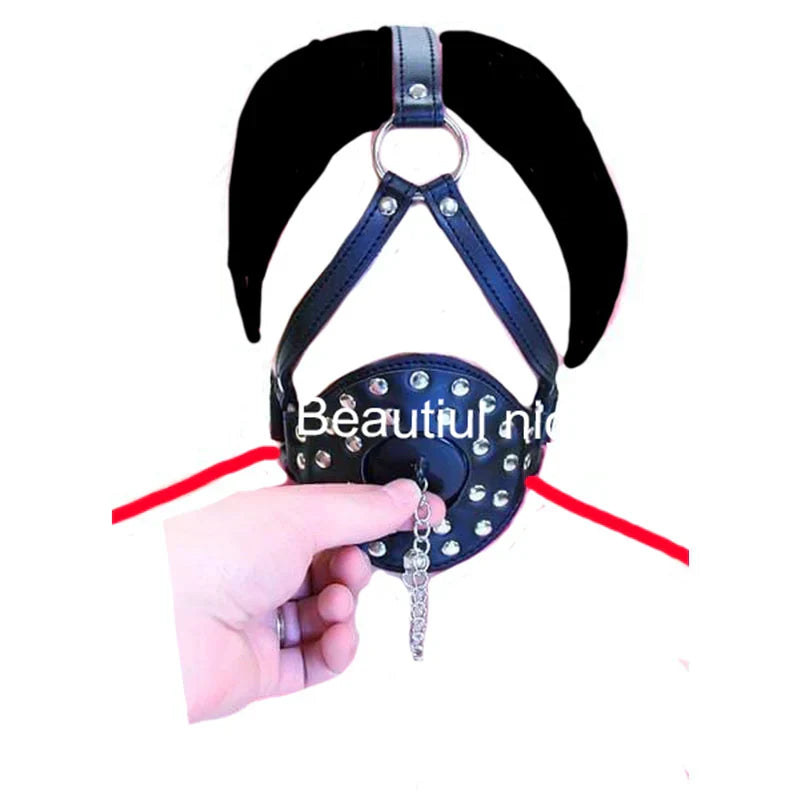 Ring/Spider/Ball Gag BDSM Leather Cover Mouth Mask Bondage. Muzzle Blindfold Restraints.SM Sex Toys For Couples - buysextoyth