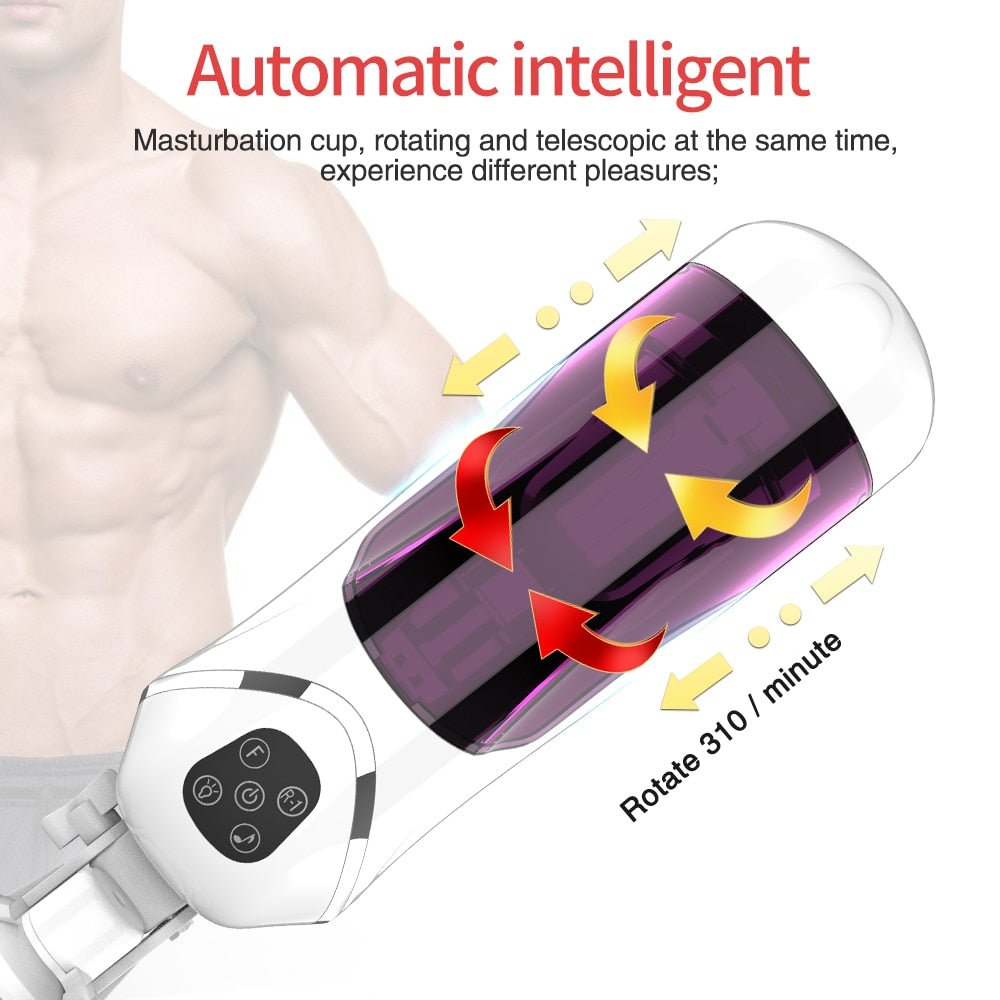 Powerful Automatic Telescopic Rotation Male Masturbator Voice Interaction Masturbator Cup Vagina Sex Toys for Men Adult Sex Shop - buysextoyth