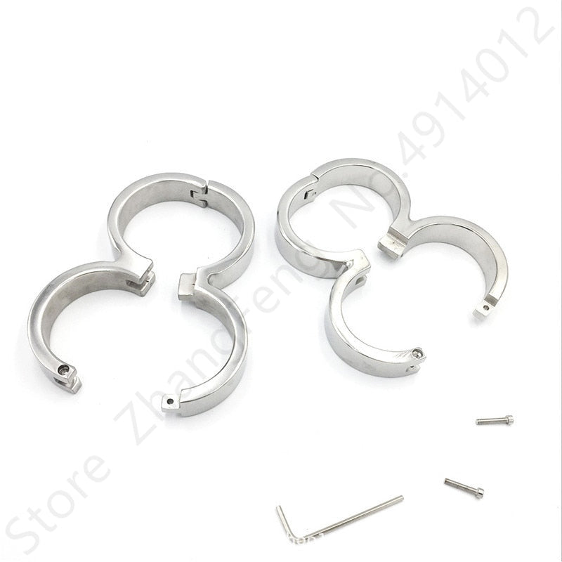 Heavy Stainless Steel Handcuffs Ankle Cuff Bondage BDSM Fetish Adult Sex Toys for Woman Screw Sex Toy Bundle Sex Shop China 18+ - buysextoyth