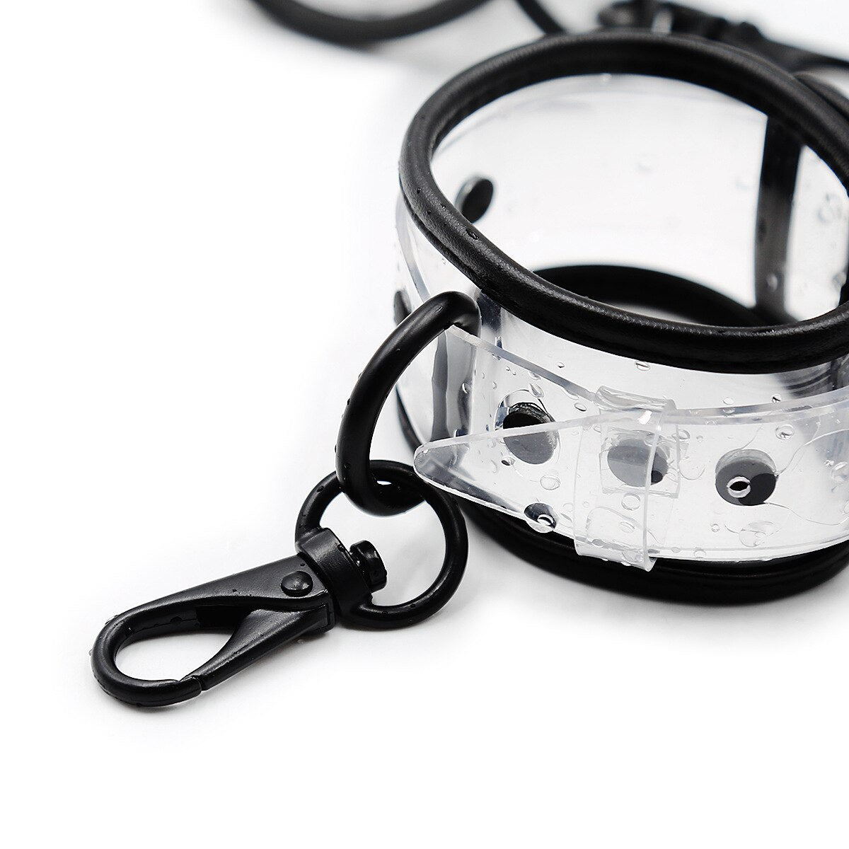 Adjustable Transparent PVC Handcuffs Ankle Cuffs Collar Neck Manacle BDSM Bondage Restraints Shackles Fetish Sex Toy for Couples - buysextoyth