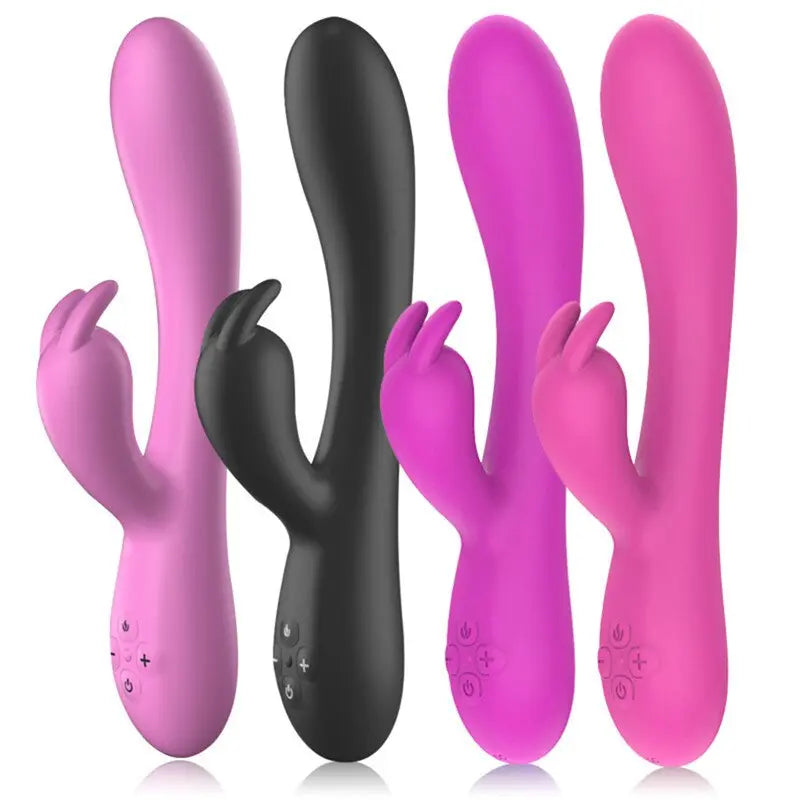 USB Charging Heating AV Rabbit Dildo Vibrator Vagina Clitoris Stimulator G-Spot Adult Game Sex Toys for Women Female Masturbator 33sextoys