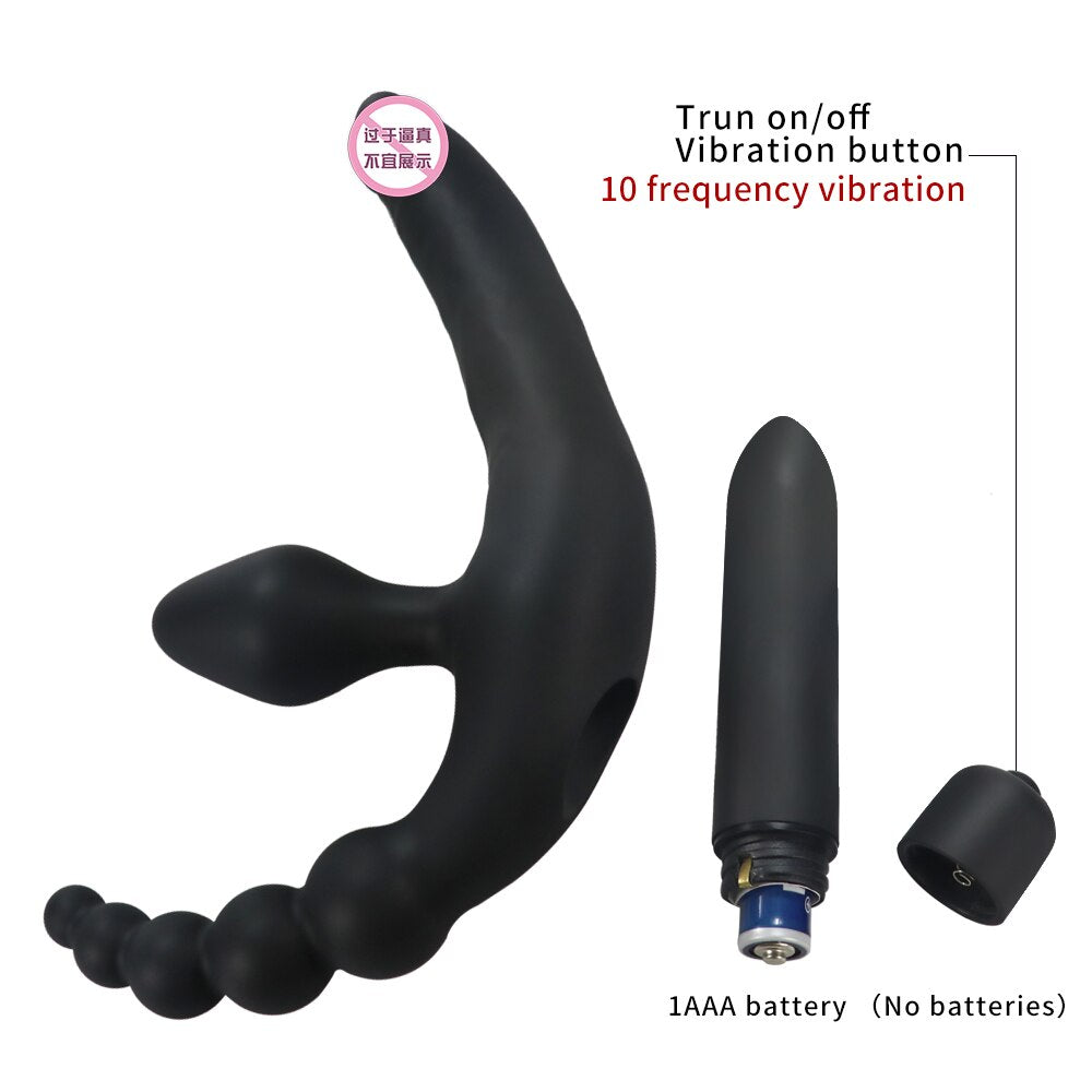 3 IN 1 Dildos Anal Plug Vibrators Sex Toys for Women Men Bondage Vagina Clitoris Stimulator Adult Chastity Accessories Sex Shop - buysextoyth