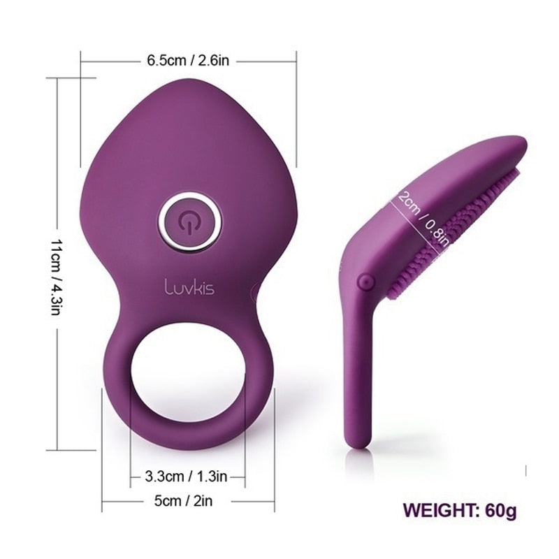 Penis Ring Vibrating Clitoris Stimulator G Spot Sex Toys for Couple Vibro Delay Lick Vagina Orgasm Lock Fine Sleeve Vibrator - buysextoyth