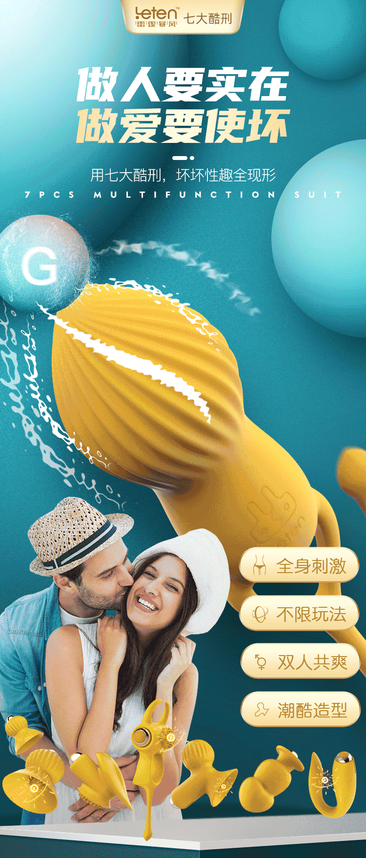 Leten Sexy Toys for Women Vibrators 7 Ways Play Clitoral Sucking Tongue Licking G Spot Dildo Rings Sucker Anal Plug Masturbators - buysextoyth