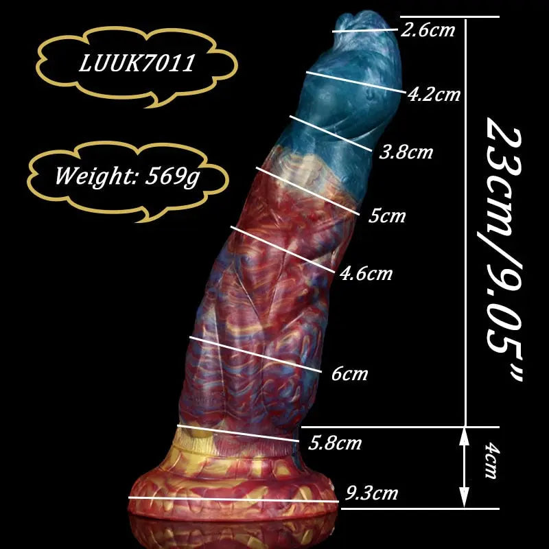 LUUK 6CM Thick Streamer Color Dildo Huge Glans Anal Plug with Powerful Sucker Sex Toys for Women Sexual Fantasy Products 33sextoys