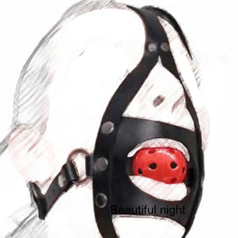 Ring/Spider/Ball Gag BDSM Leather Cover Mouth Mask Bondage. Muzzle Blindfold Restraints.SM Sex Toys For Couples - buysextoyth