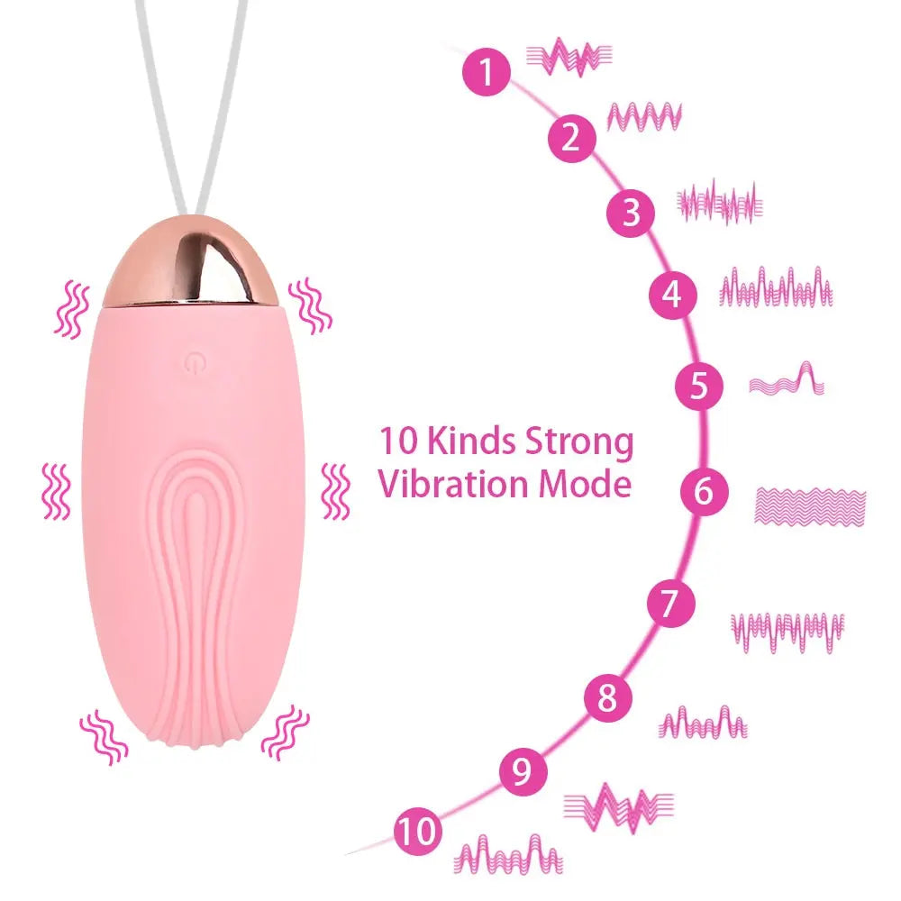 Wireless Remote Control 10 Frequency Jump Egg Vibrator USB Charging Sex Toys for Women Clitoris G-spot Stimulate Vagina Massager - buysextoyth