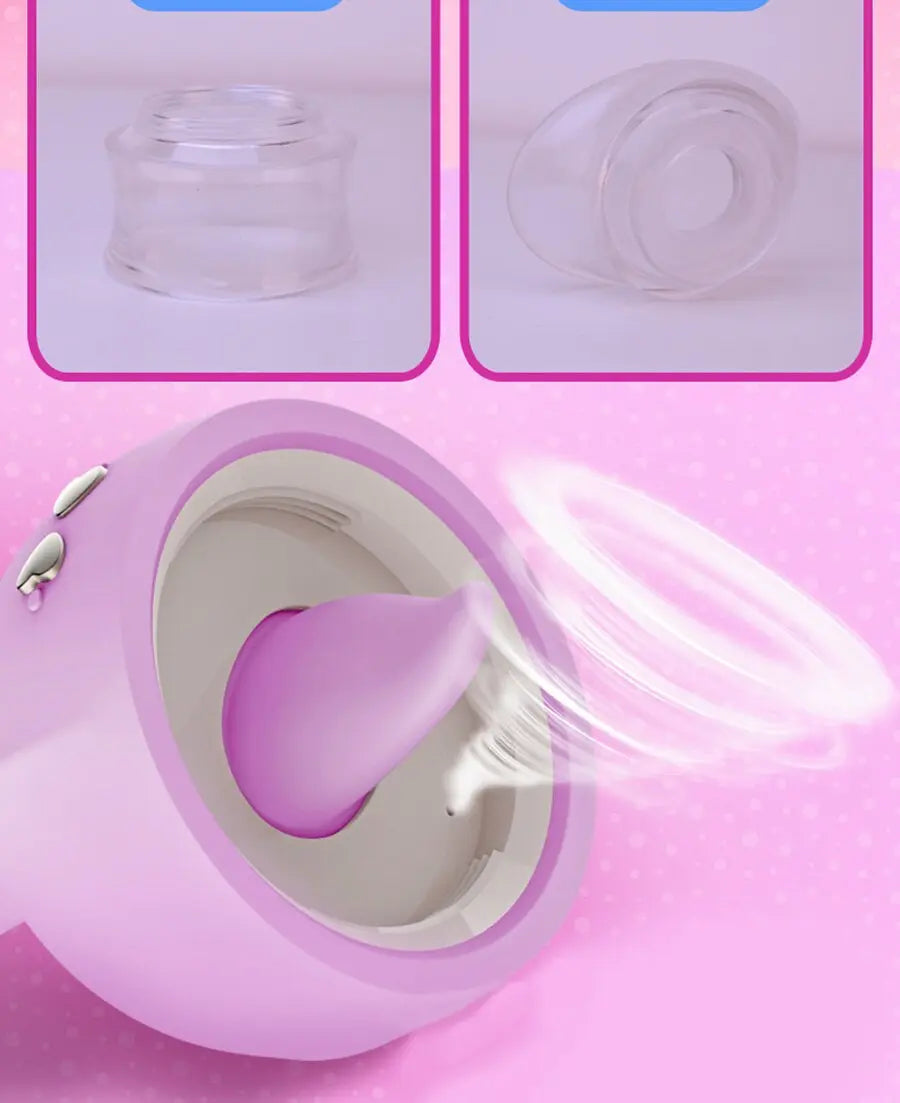 Leten Sucking Vibrator Female Tongue Lick Nipple Clit Pussy Oral Blowjob Clitoris Stimulator Sucker Vibrating Sex Toy for Couple - buysextoyth