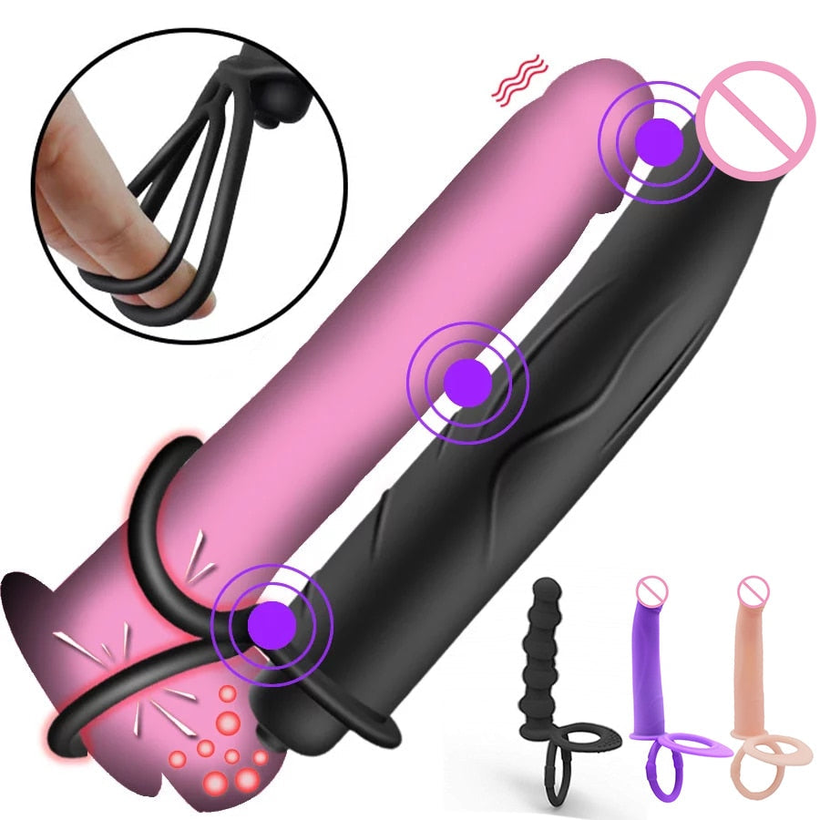 Adult Sexy Sex Toys for Women Couples BDSM Anal Butt Plug Penis Double Pene Strap on Dildo Vibrators G-Spot Vibrator Erotic Shop - buysextoyth