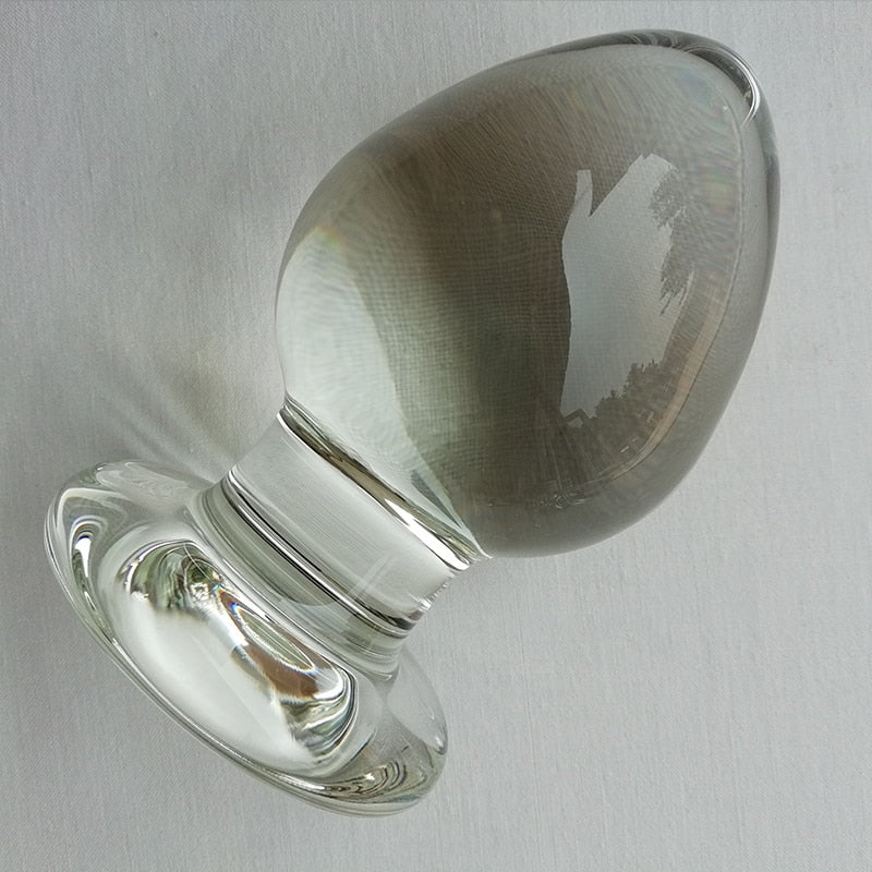 65mm Diameter Smooth Glass Anal Plug G Spot Stimulator Anal Expander Vagina Ball Anus Dilator Sex Toys for Woman Glass Butt Plug - buysextoyth