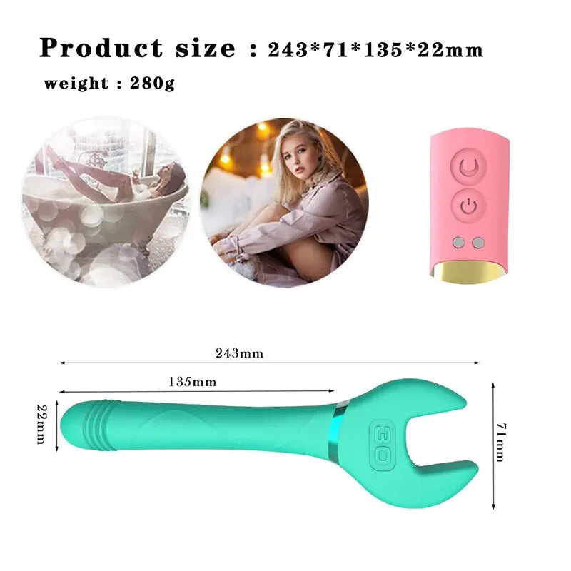 3สีประแจ Vibrators หัวนมผู้หญิง Clitoris กระตุ้นการสั่นสะเทือนความถี่10นวดหญิง Masturbator - buysextoyth