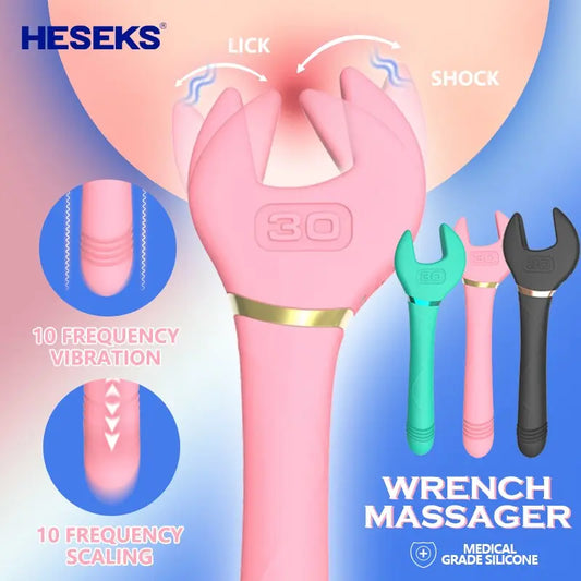 3สีประแจ Vibrators หัวนมผู้หญิง Clitoris กระตุ้นการสั่นสะเทือนความถี่10นวดหญิง Masturbator - buysextoyth