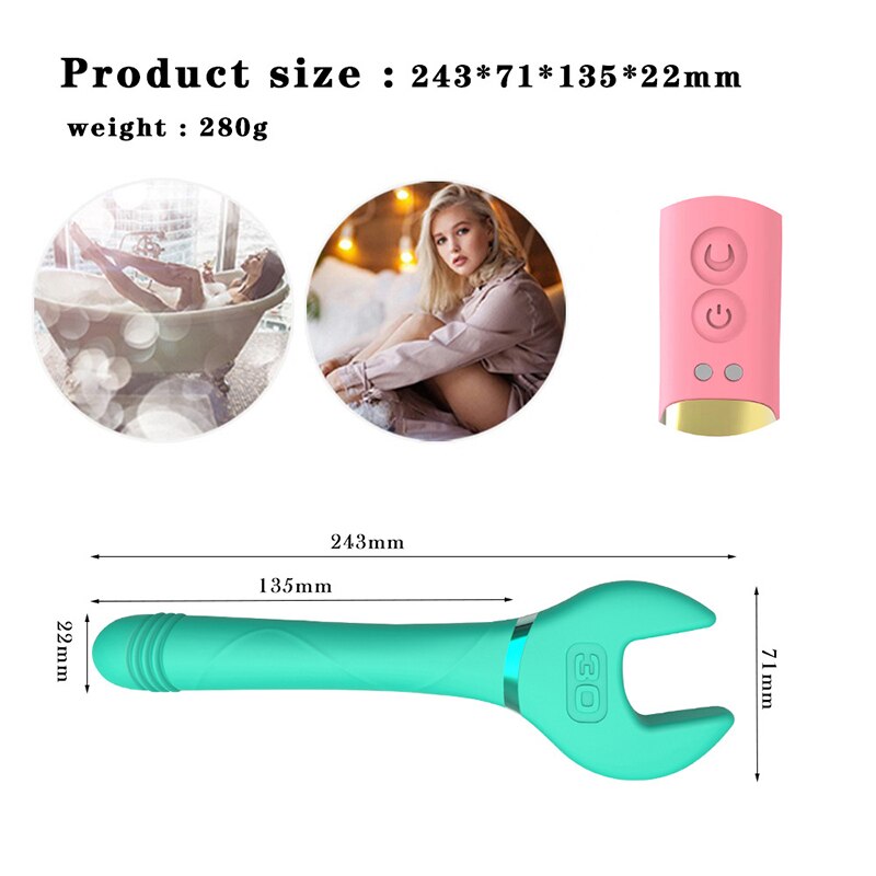 3สีประแจ Vibrators หัวนมผู้หญิง Clitoris กระตุ้นการสั่นสะเทือนความถี่10นวดหญิง Masturbator - buysextoyth