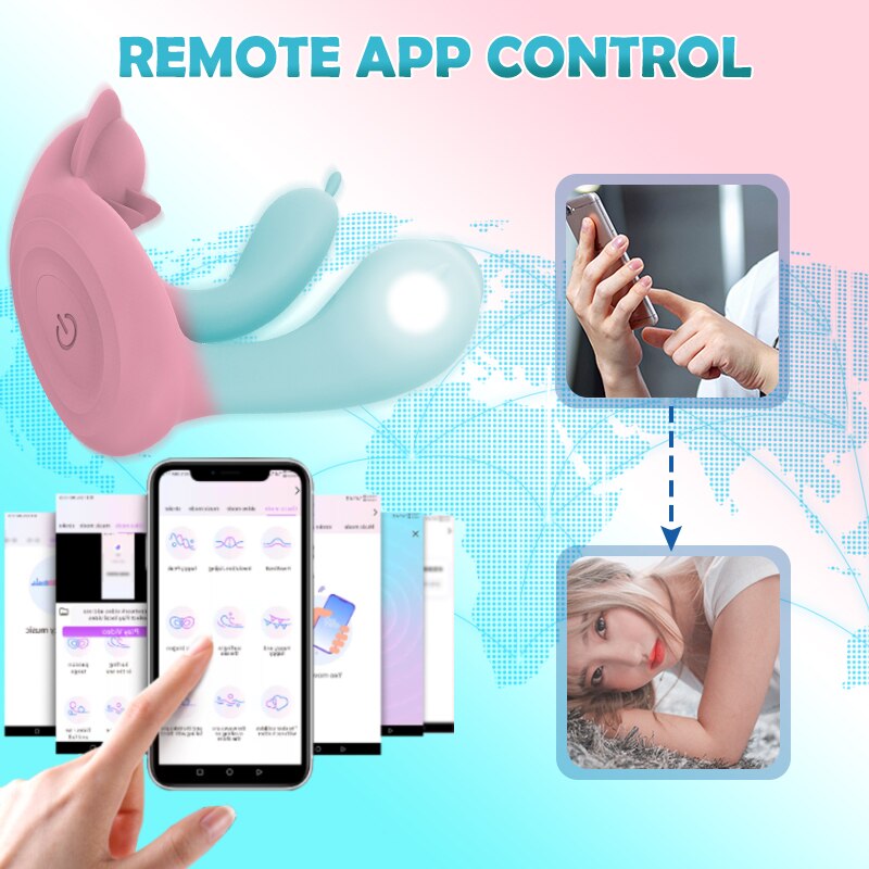 APP ควบคุมผู้หญิง Vibrators ลิ้นเลีย Clitoris Stimulator G Spot Massager Vibrating หญิง Masturbation - buysextoyth