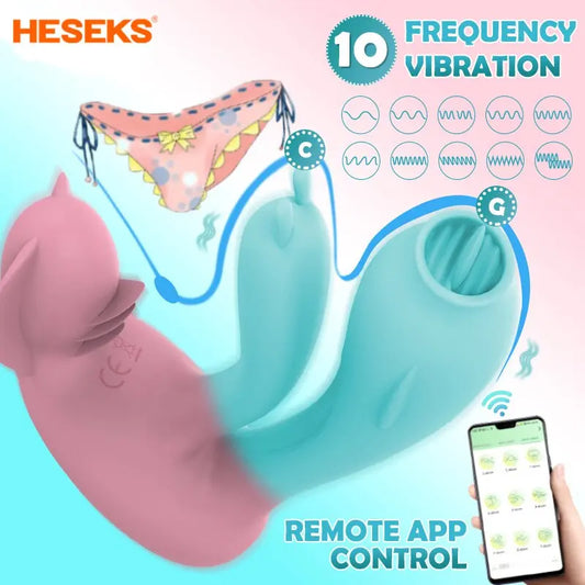 APP ควบคุมผู้หญิง Vibrators ลิ้นเลีย Clitoris Stimulator G Spot Massager Vibrating หญิง Masturbation - buysextoyth