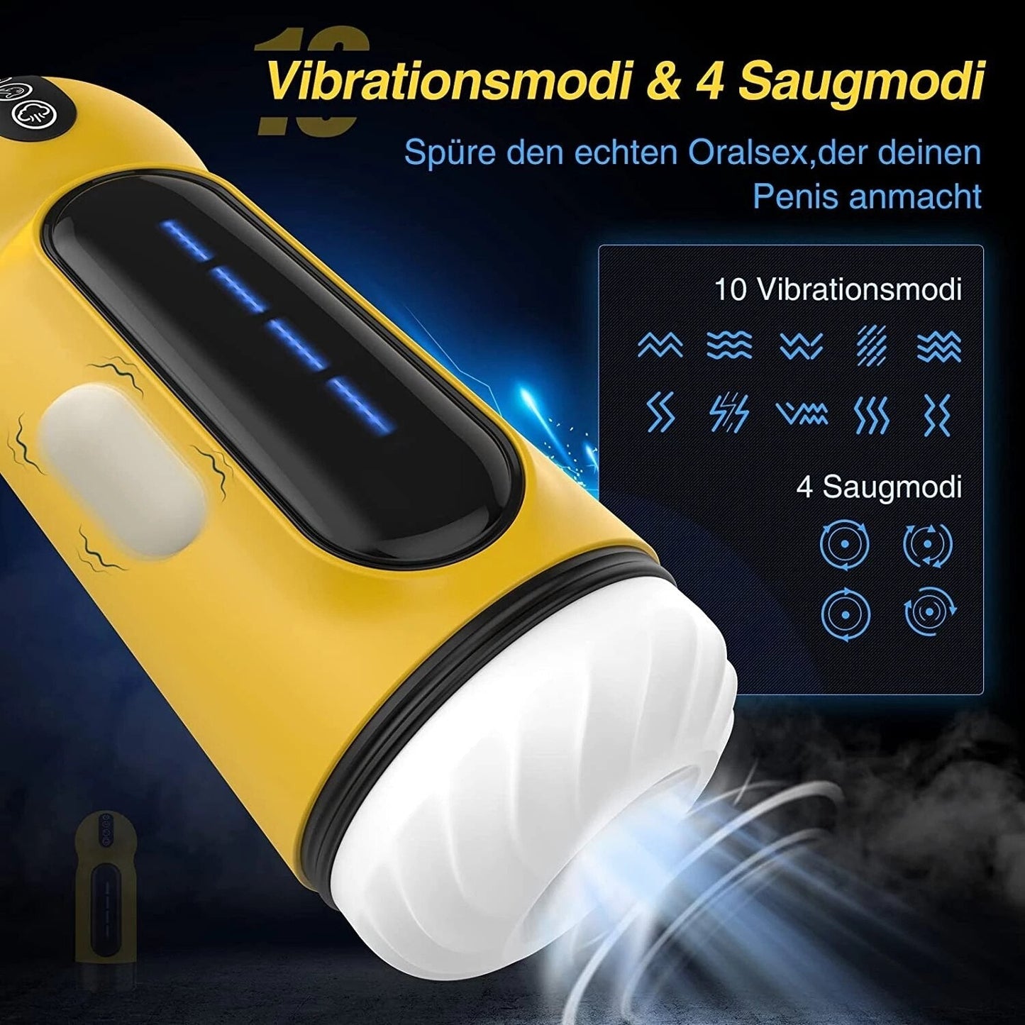 อัตโนมัติ Masturbator ชาย10การสั่นสะเทือนที่มีประสิทธิภาพ Soft พ็อกเก็ตหีเซ็กซ์ทอยช่องคลอดจริงอมควย Oral ผู้ใหญ่ของเล่น - buysextoyth