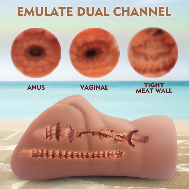ที่สมจริง Masturbator เซ็กซ์ทอย3D พ็อกเก็ตหีที่สมจริงช่องคลอดเทียม Masturbator สำหรับผู้ชาย18ผู้ใหญ่ของเล่น - buysextoyth