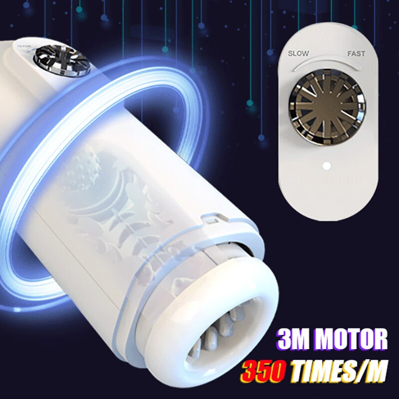 อัตโนมัติ Thrusting Telescopic Masturbators สำหรับผู้ชาย Penis กระตุ้นอมควย Soft ช่องคลอดถ้วยหีเซ็กซ์ทอยสำหรับชาย - buysextoyth