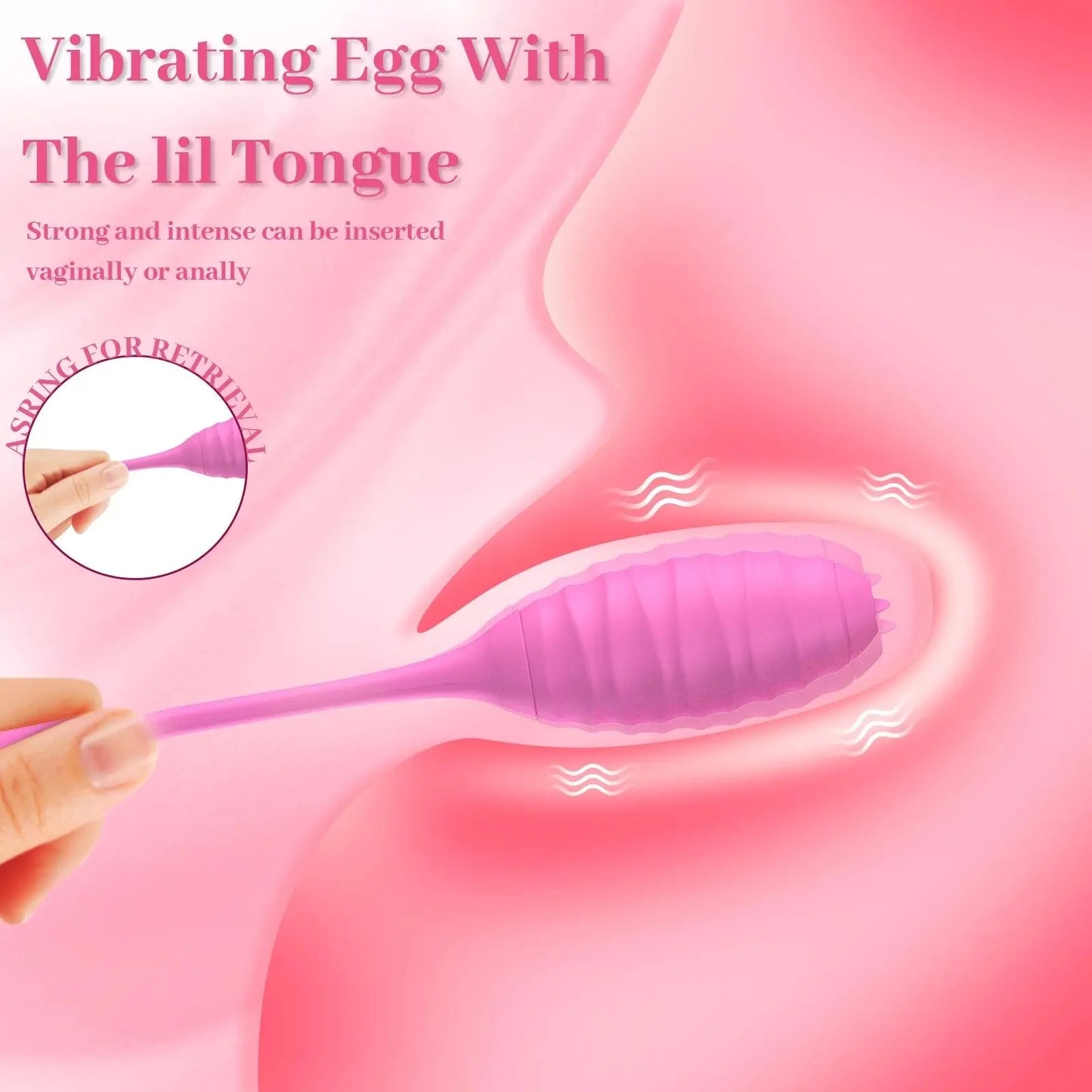 ที่สมจริงลิ้นเลีย Vibrator ไข่สั่น G-Spot Clitoris ช่องคลอดหัวนม Stimulator หญิง Masturbator - buysextoyth