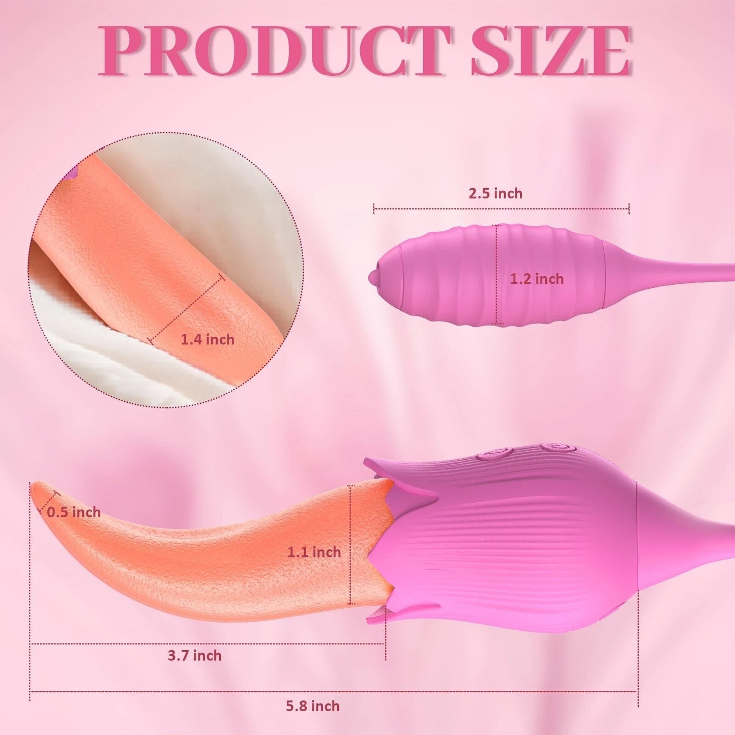 ที่สมจริงลิ้นเลีย Vibrator ไข่สั่น G-Spot Clitoris ช่องคลอดหัวนม Stimulator หญิง Masturbator - buysextoyth