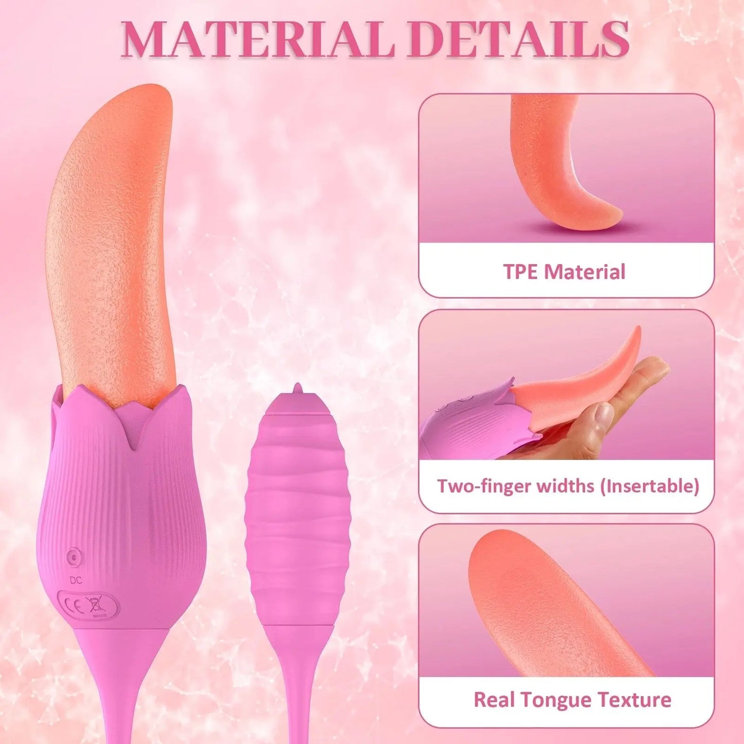 ที่สมจริงลิ้นเลีย Vibrator ไข่สั่น G-Spot Clitoris ช่องคลอดหัวนม Stimulator หญิง Masturbator - buysextoyth