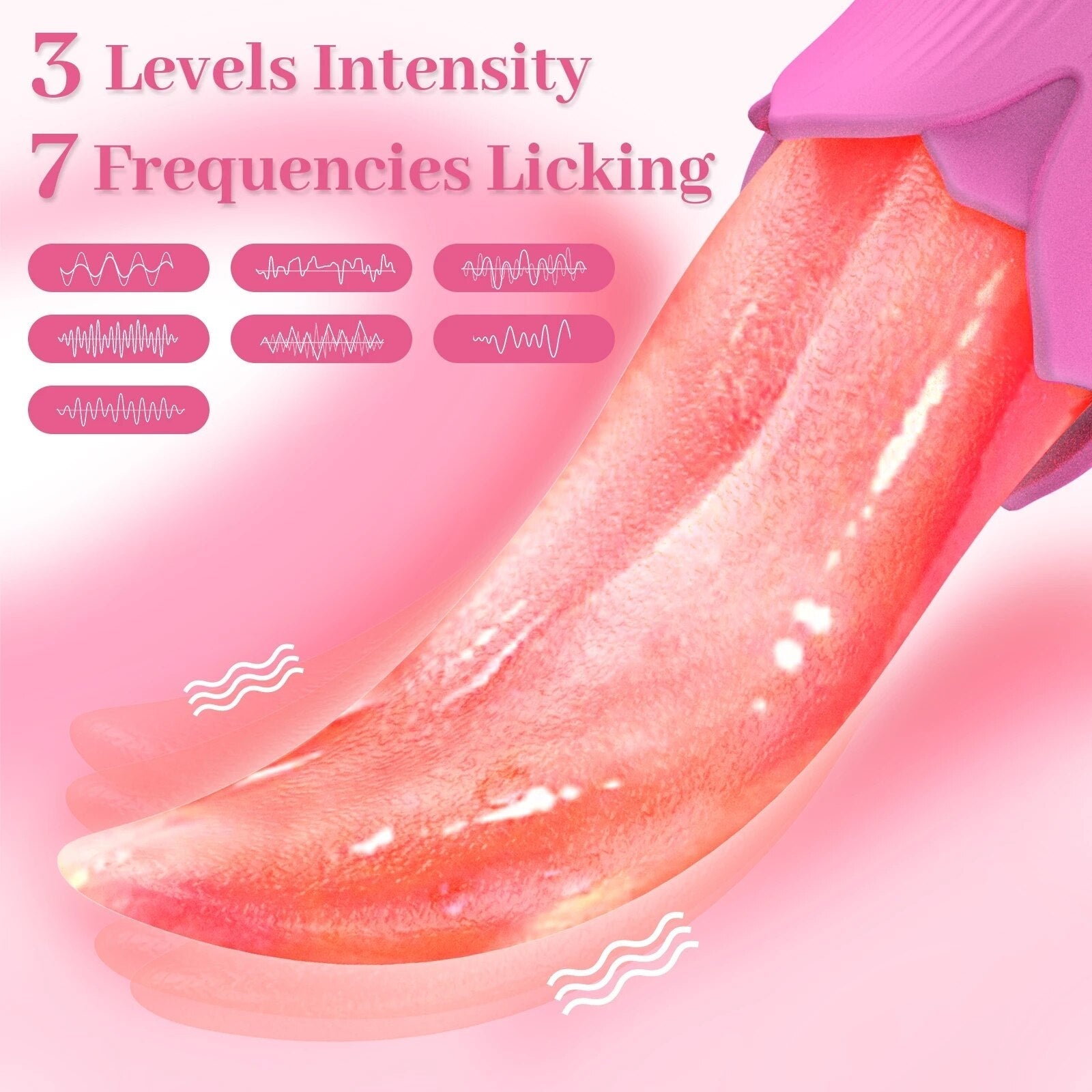 ที่สมจริงลิ้นเลีย Vibrator ไข่สั่น G-Spot Clitoris ช่องคลอดหัวนม Stimulator หญิง Masturbator - buysextoyth