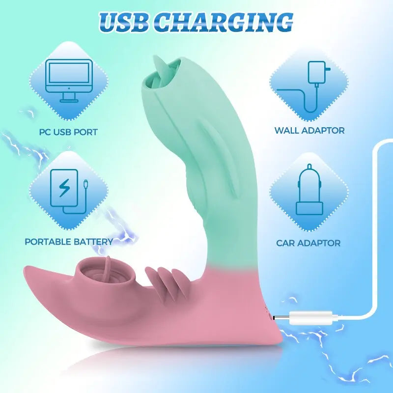 Wearable APP ลิ้นเลีย Vibrator สำหรับผู้หญิง G Spot ช่องคลอด Anal Nipple Clitoris Stimulator เซ็กซ์ทอยสำหรับผู้ใหญ่18 - buysextoyth