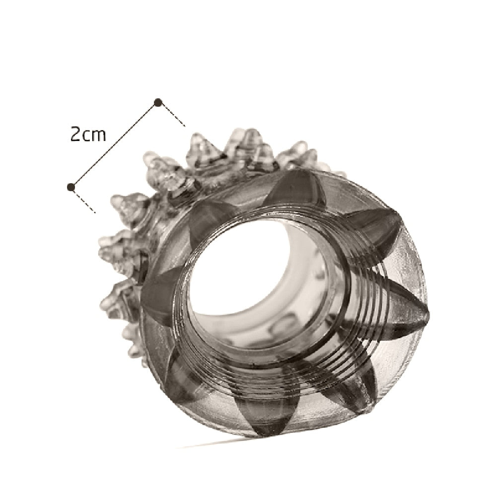 Drop Shipping Men Spike Soft TPE Cock Ring Extender Penis Sleeve Delay Time Adults Sex Product - buysextoyth
