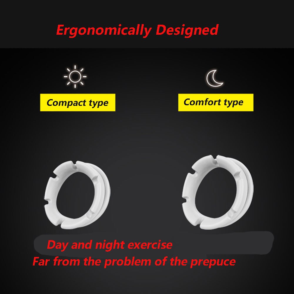 Leten Sex Toy for Men 2018 New Penis Glans Circumcision Ring 2 Types Delay Ejaculation Cock Ring Extend Sex Time Sex Product - buysextoyth