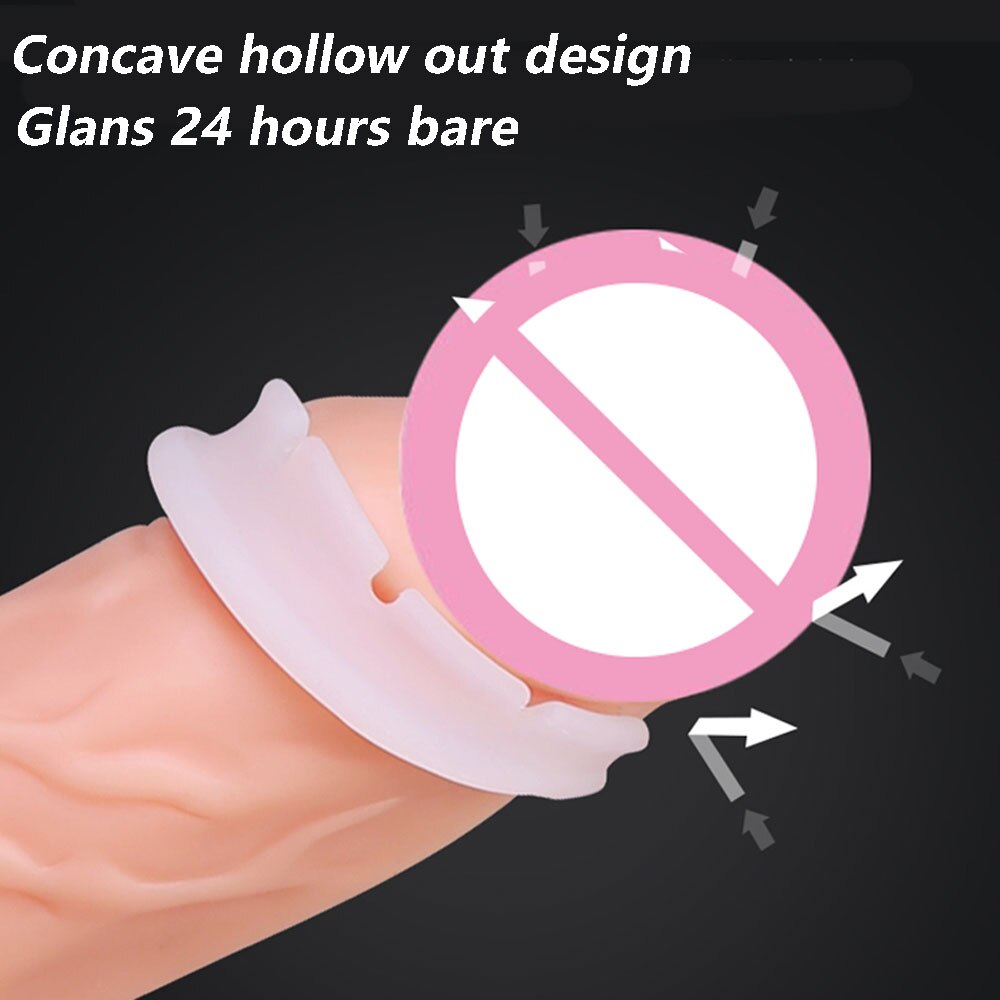Leten Sex Toy for Men 2018 New Penis Glans Circumcision Ring 2 Types Delay Ejaculation Cock Ring Extend Sex Time Sex Product - buysextoyth