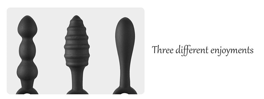 Silicone Butt Vagina Plug 3 In 1 Erotic Anal Sex Toy Anal Beads Butt Plug Anus Prostate Stimulator Massager Anal for Women Men - buysextoyth