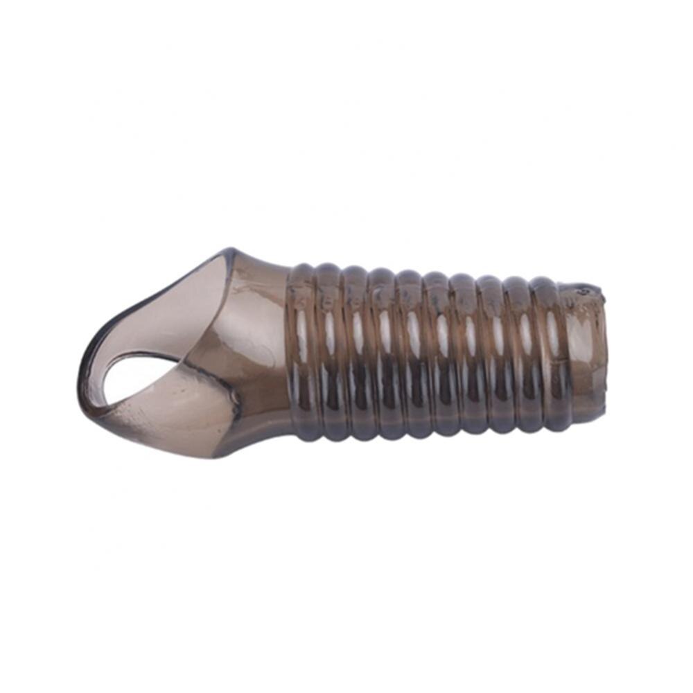 Flexible Penis Extender Sleeve Condoms Thread Penis Sleeve Extension Scrotum Ring Sex Toys Delay Ejaculation Cock Ring Sex Toy - buysextoyth