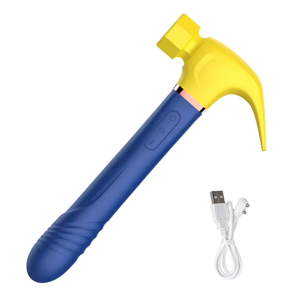 Hammer Vibrator Multifunctional Sex Machine G Spot Stimulation Telescopic Dildo Vaginal Massage Clit Sucking Female Masturbator - buysextoyth