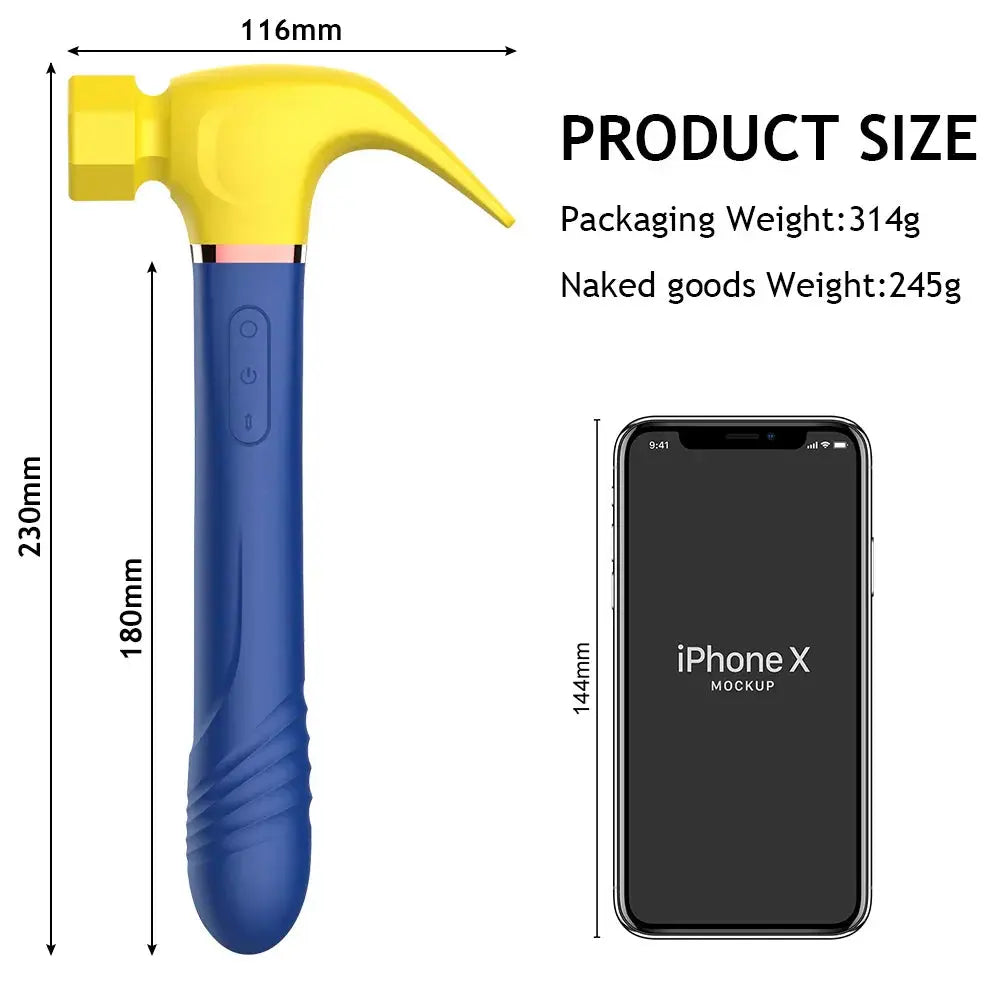 Hammer Vibrator Multifunctional Sex Machine G Spot Stimulation Telescopic Dildo Vaginal Massage Clit Sucking Female Masturbator - buysextoyth