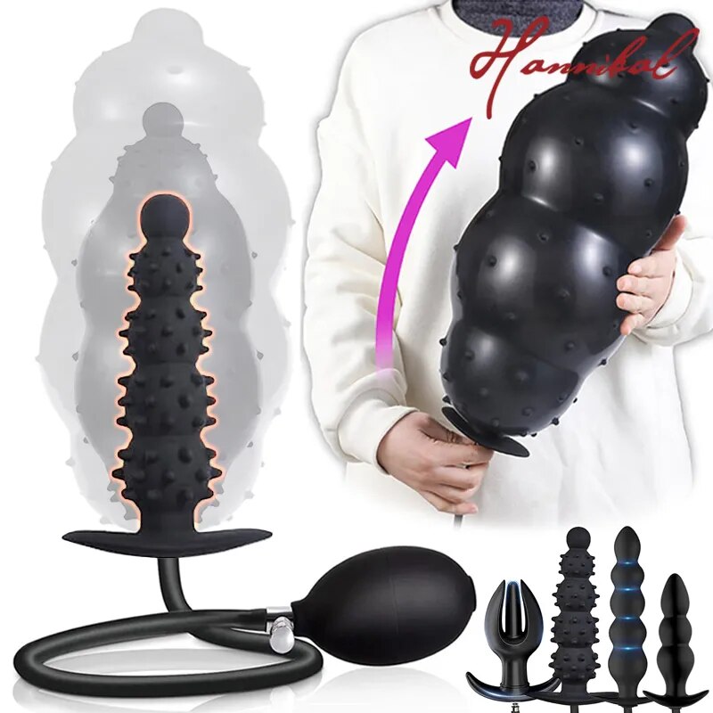 Hannibal Expand Inflatable Anal Plug Huge Butt Plug Stimulate Sex Toy For Women/Men Masturbators Prostate Massager Big Anal Toys - buysextoyth