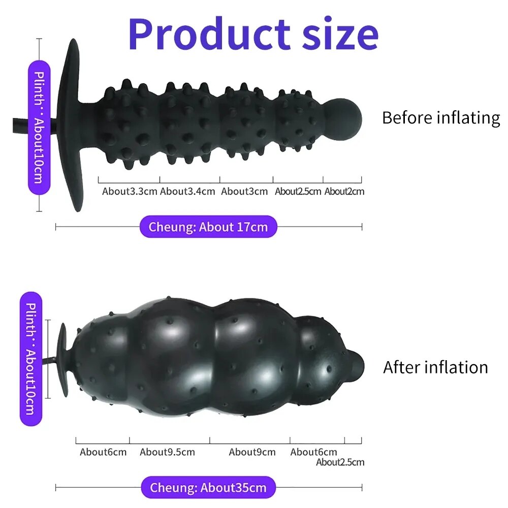 Hannibal Expand Inflatable Anal Plug Huge Butt Plug Stimulate Sex Toy For Women/Men Masturbators Prostate Massager Big Anal Toys - buysextoyth