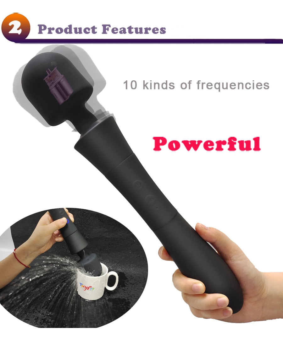 Huge Magic Wand Powerful Vibrators for Women Big AV Stick Female Clitoris G Spot Body Massager Adult Vibrator Sex Toys for Woman - buysextoyth