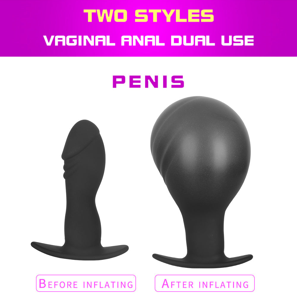 Expandable Prostate Massager Butt Plug Adult Sex Toys Inflatable Silicon Huge Big Anal Plug Anal Dildo Pump Anal Dilator - buysextoyth