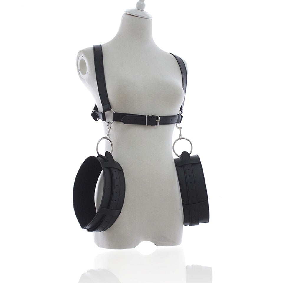 BDSM Bondage Restraint Fetish Slave Handcuffs &amp; Ankle Cuffs Adults Games Flirting Bondage Set Cosplay Sex Position Aid Products - buysextoyth
