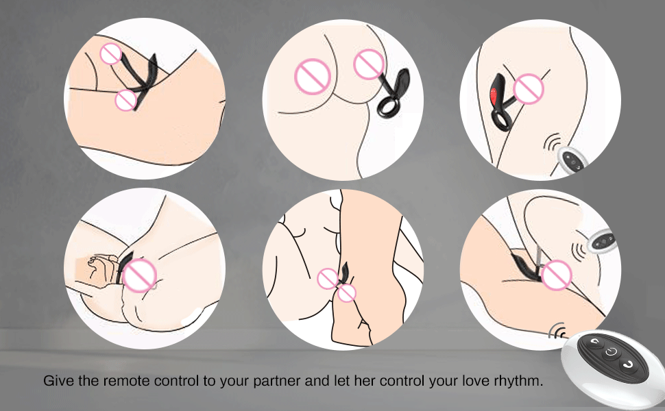 New Couples Delay Ejaculation Penis Vibrator with Double Cock Ring Nipples Massager Adult Sex Toys for Men Clitoris Stimulator - buysextoyth