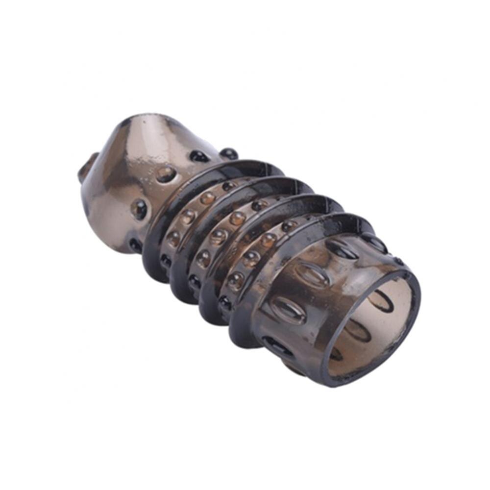 Flexible Penis Extender Sleeve Condoms Thread Penis Sleeve Extension Scrotum Ring Sex Toys Delay Ejaculation Cock Ring Sex Toy - buysextoyth