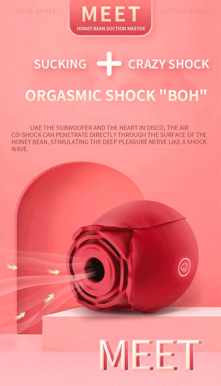 Rose Sucking Vibrators Nipple Sucker Oral Sucker Clitoris Stimulation Powerful Vibrators Sex Toys for Women Rose Vibator Toy - buysextoyth