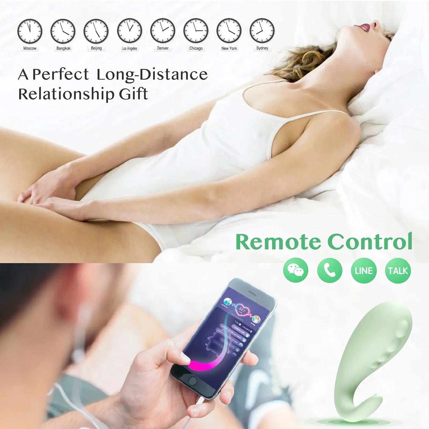 High Quanlity Bluetooth Dildo Wireless APP Remote Control Vibrator Wear Vibrating Panties Sex Toy for Women Free Shipping - buysextoyth
