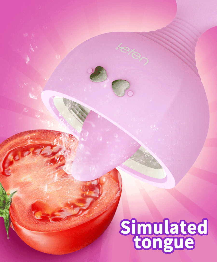 Leten Sucking Vibrator Female Tongue Lick Nipple Clit Pussy Oral Blowjob Clitoris Stimulator Sucker Vibrating Sex Toy for Couple - buysextoyth