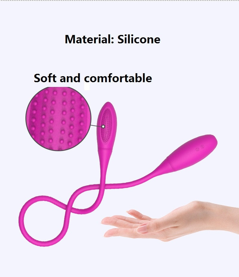 7 Speed Silicone Snaky Double Vibration USB Rechargeable G-spot Vibrator Bullet Adult Sex Products for Couple Toys - buysextoyth