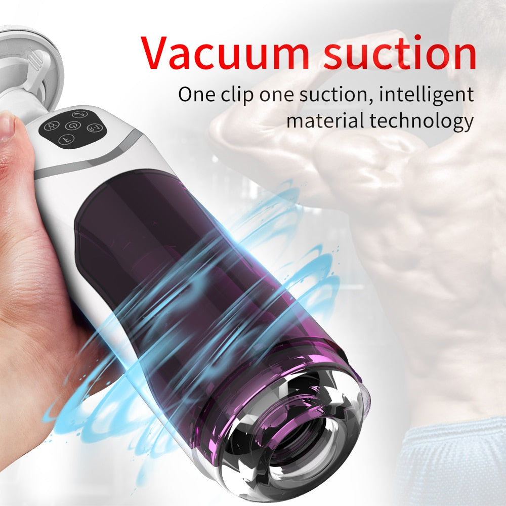 Powerful Automatic Telescopic Rotation Male Masturbator Voice Interaction Masturbator Cup Vagina Sex Toys for Men Adult Sex Shop - buysextoyth