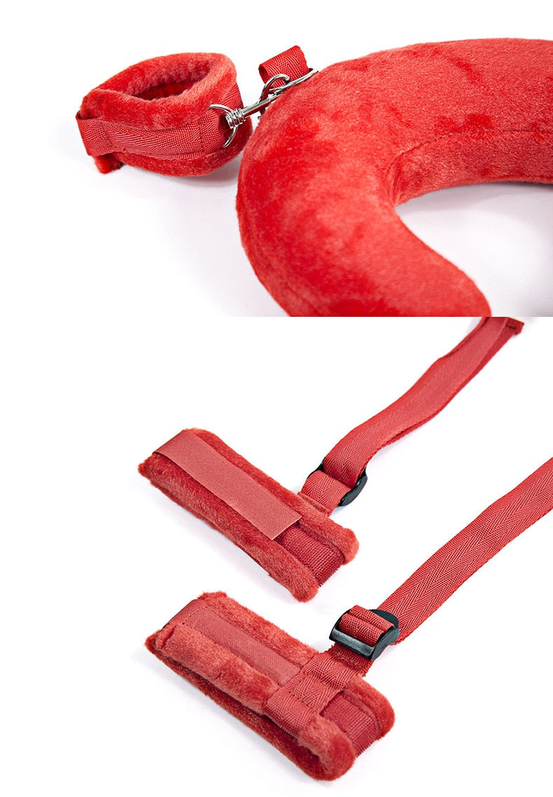 SM Bondage Restraints Slave Straps Pillow Sex Toys for Women Couples Handscuff Neck Ankle Cuffs Adult Games Sex Products - buysextoyth